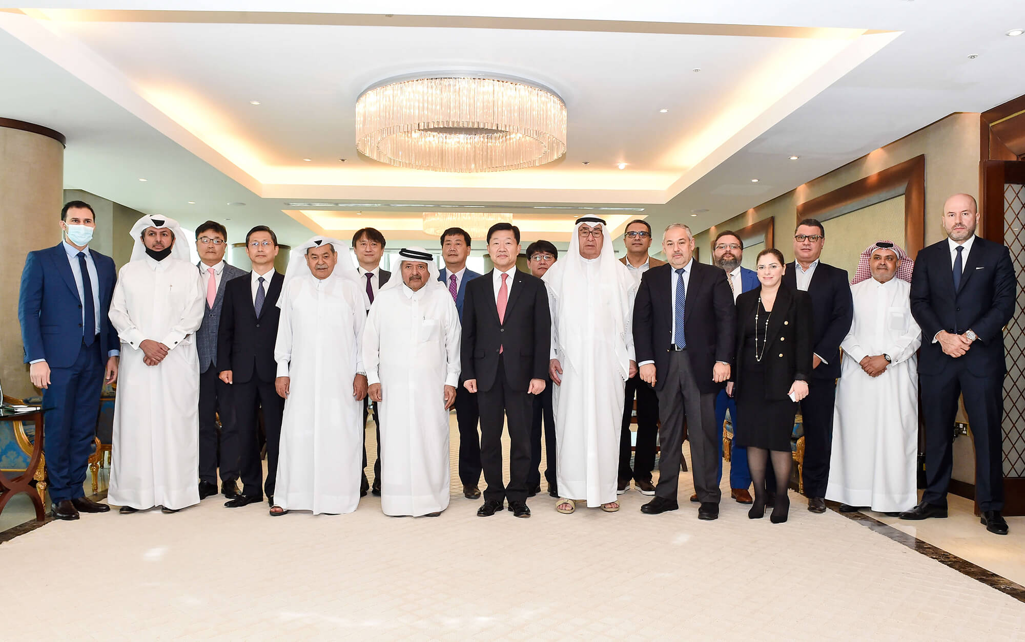 اجتماع رابطة رجال الاعمال القطريين مع وفد غرفة التجارة والصناعة الكورية